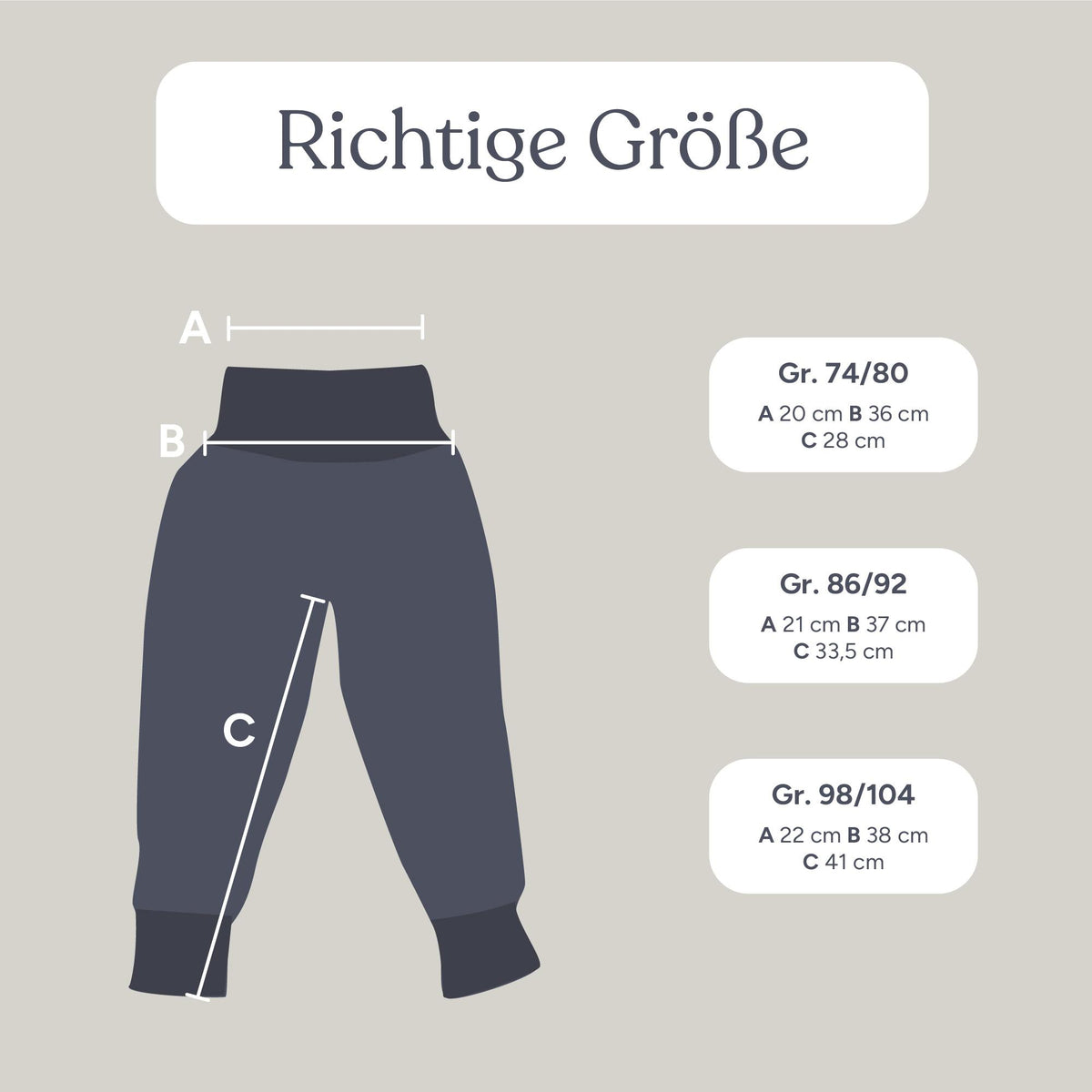 Walkhose mit Bündchen | Jeansblau | 86/92