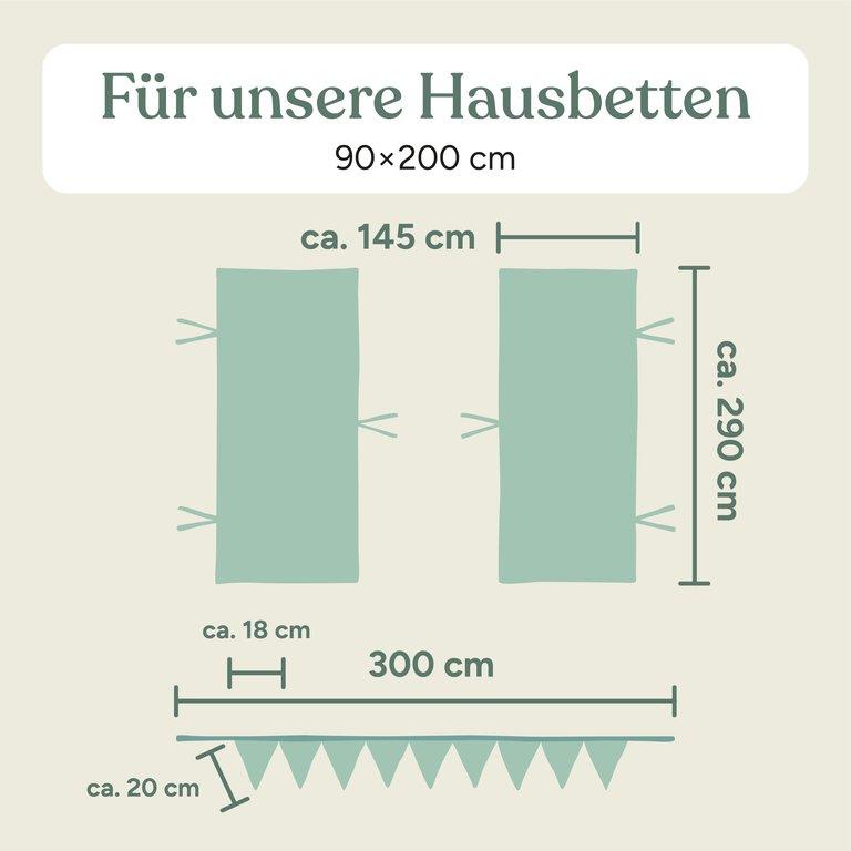 Betthimmel-Set | Hellgrau