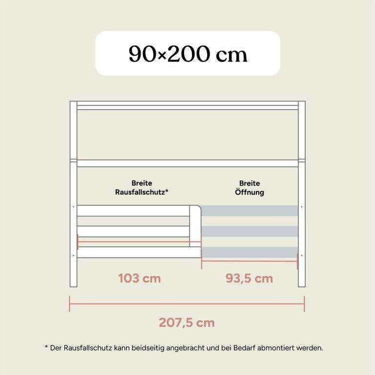 Hausbett Sona | 90x200 cm | Kiefer Natur