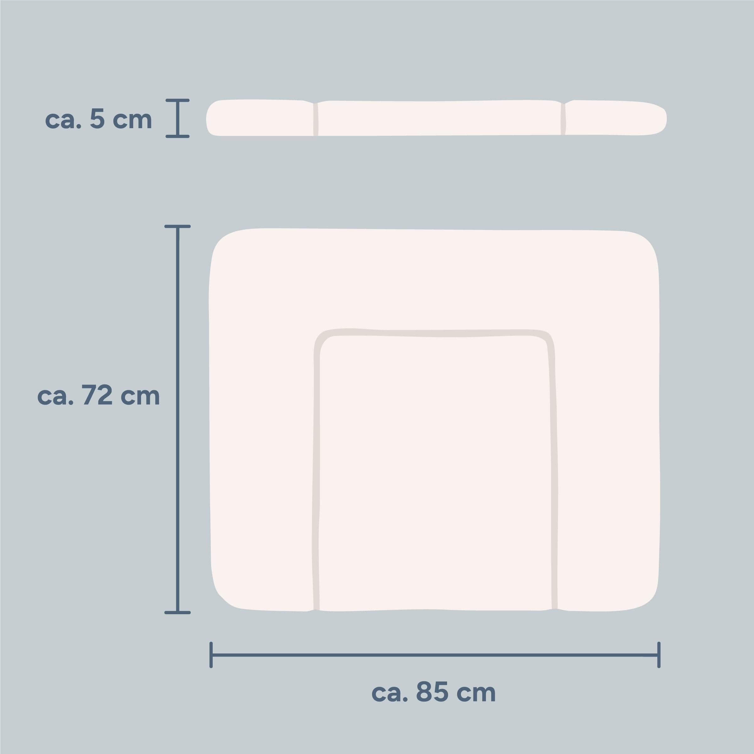 Wickelauflage | abwaschbar | Hellblau | 85x72 cm