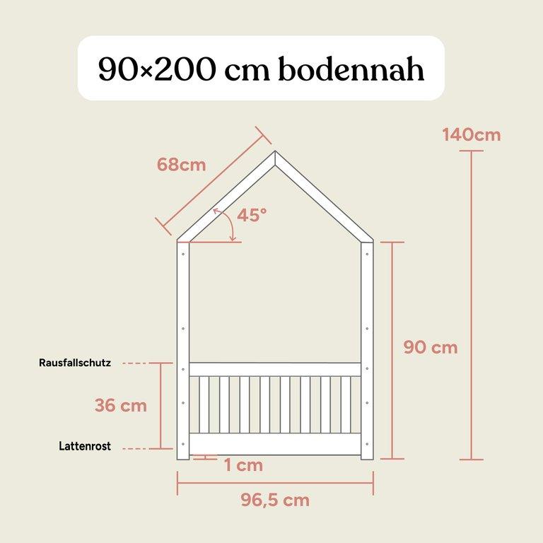Hausbett Livo | Buche Natur | 90x200 cm