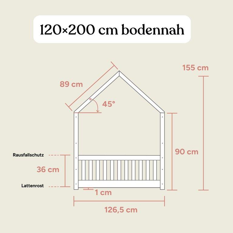 Hausbett Livo | Buche Weiß | 120x200 cm