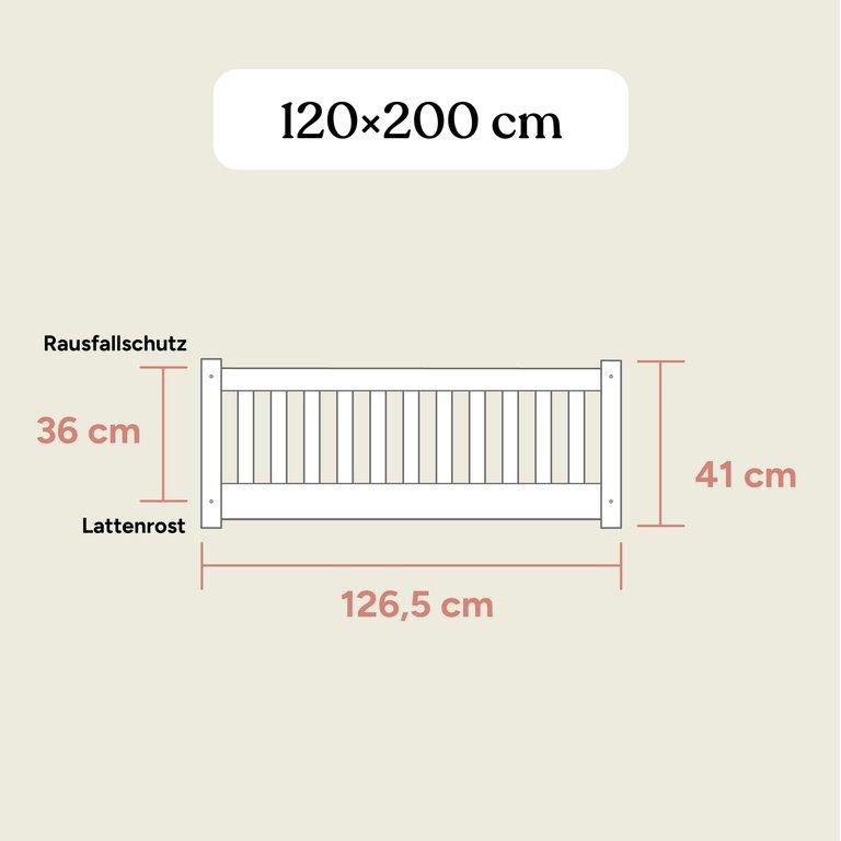 Bodenbett Livo | Buche Weiß | 120x200 cm
