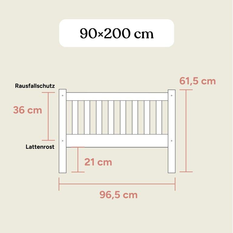 Kinderbett Livo | Buche Weiß | 90x200 cm