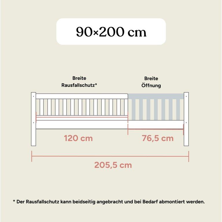 Kinderbett Livo | Buche Weiß | 90x200 cm