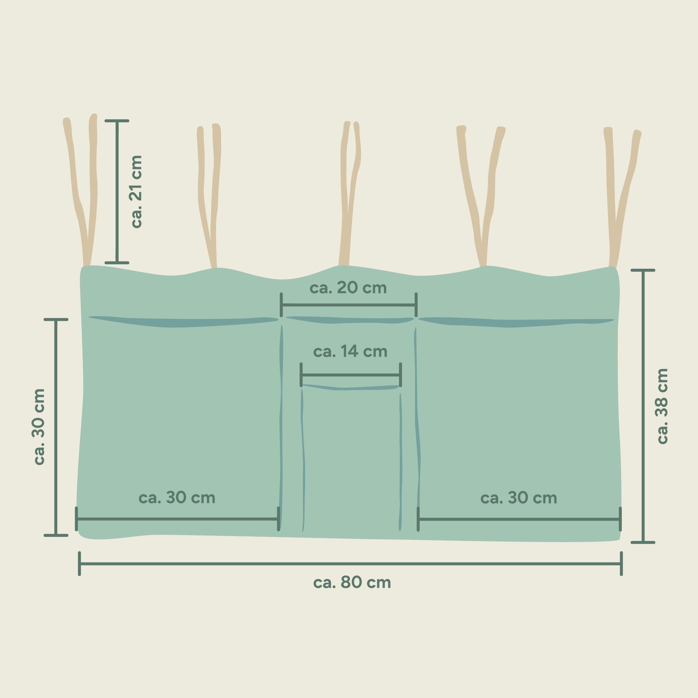 Bett Organizer | Jade | 80x38 cm