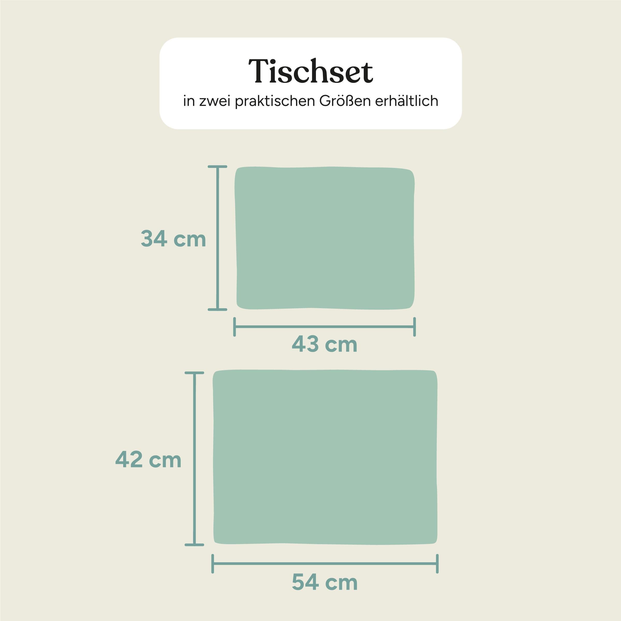 Tischset | 54x42 cm | 2-er Set | Sandgrau