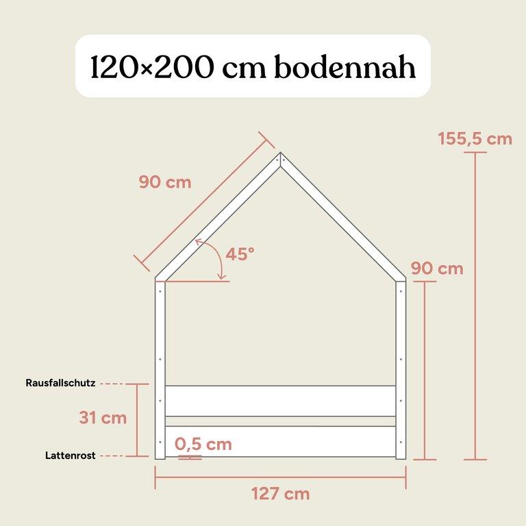 Hausbett Nova | Buche Natur | 120x200 cm