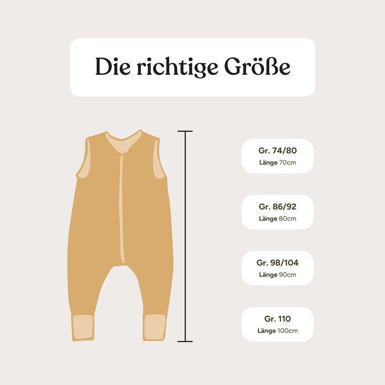 Schlafsack mit Beinen | ganzjährig | Wollfüllung | Flieder Melange | 70 cm