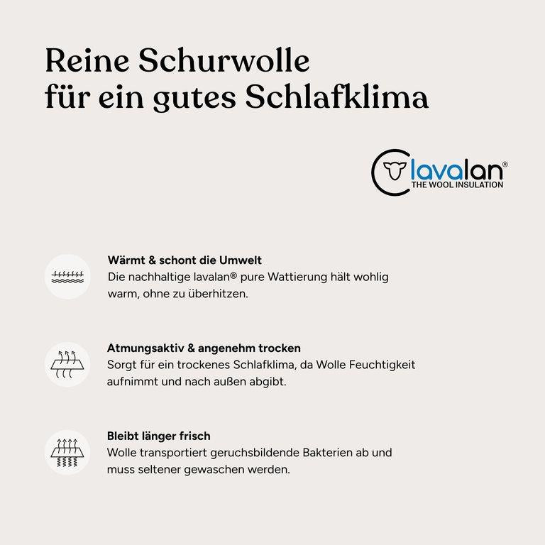 Schlafsack mit Beinen | ganzjährig | Wollfüllung | Hellbraun Melange | 70 cm