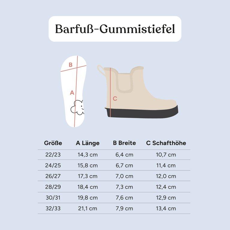Barfuß-Gummistiefel | Beige | 24/25