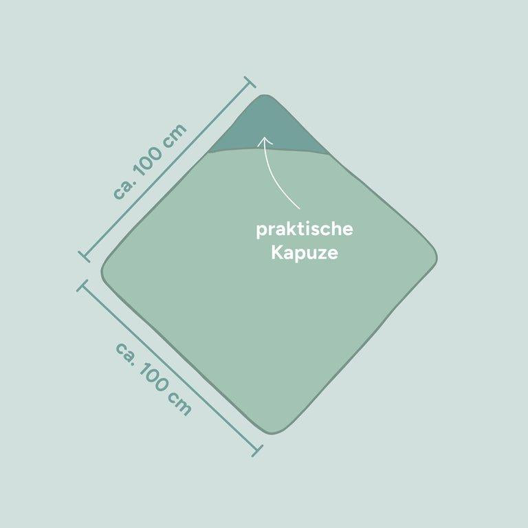 Kapuzenhandtuch | 100x100 cm | Jeansblau