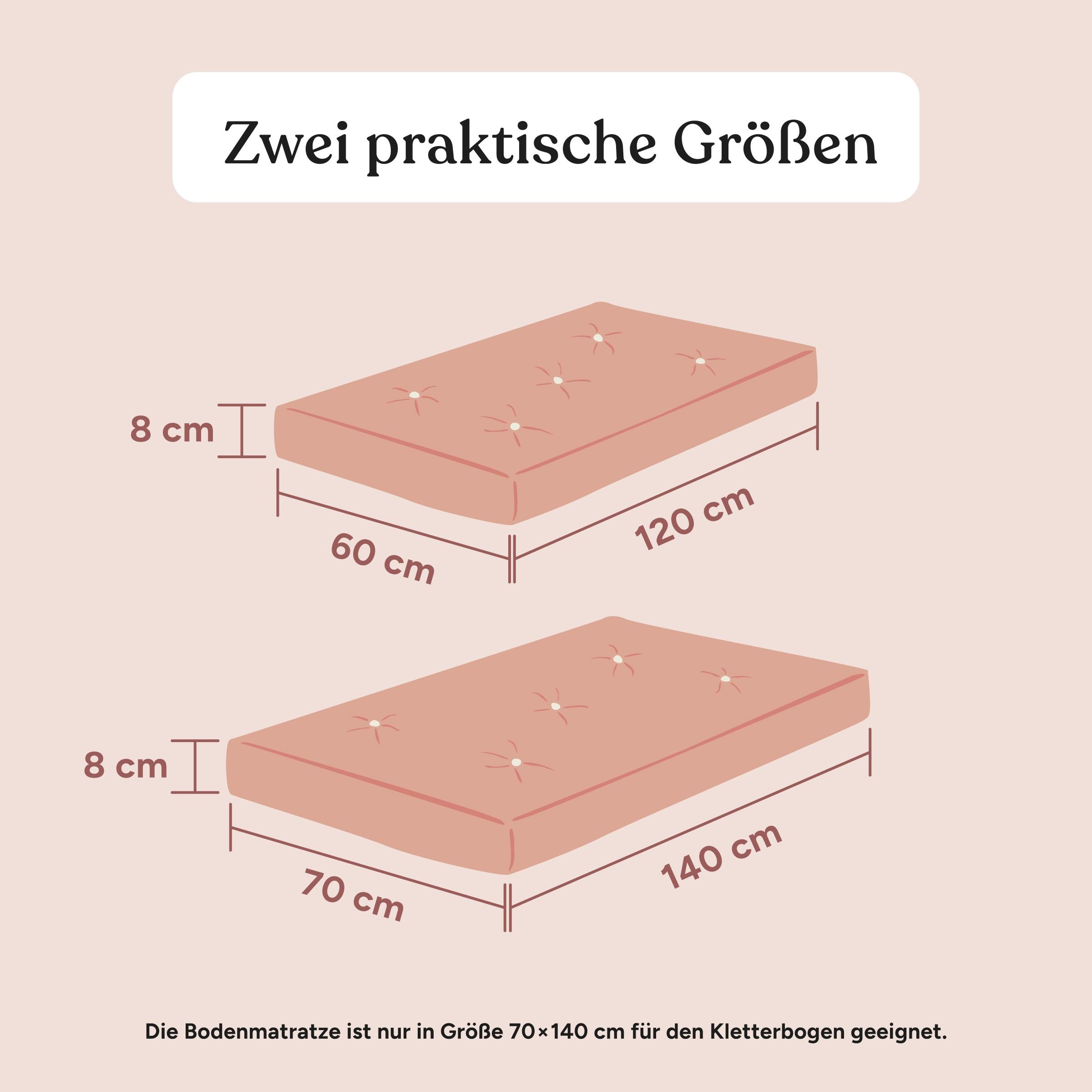 Bodenmatratze | Web Rosé | 60x120 cm