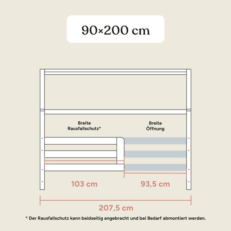 Hausbett Sona | Kiefer Natur | 90x200 cm
