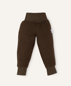 Ehrenkind Walkhose mit Bündchen braun.