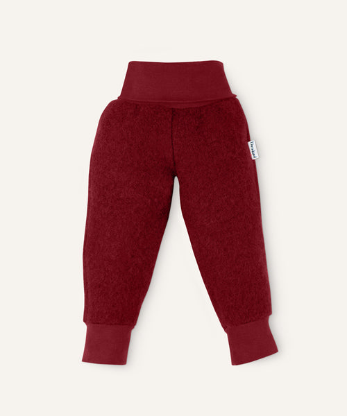 Ehrenkind Walkhose mit Bündchen rot.