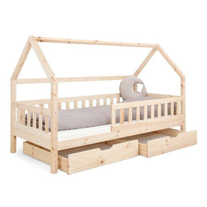 Hausbett mit 2 Schubladen