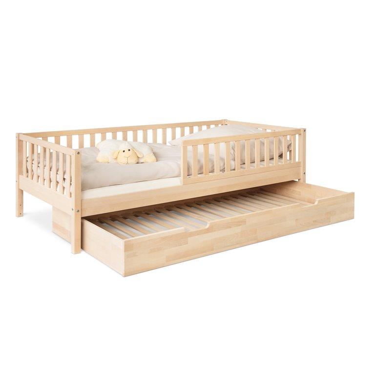 Kinderbett Livo mit Bettkasten | Buche Natur | 90x200 cm