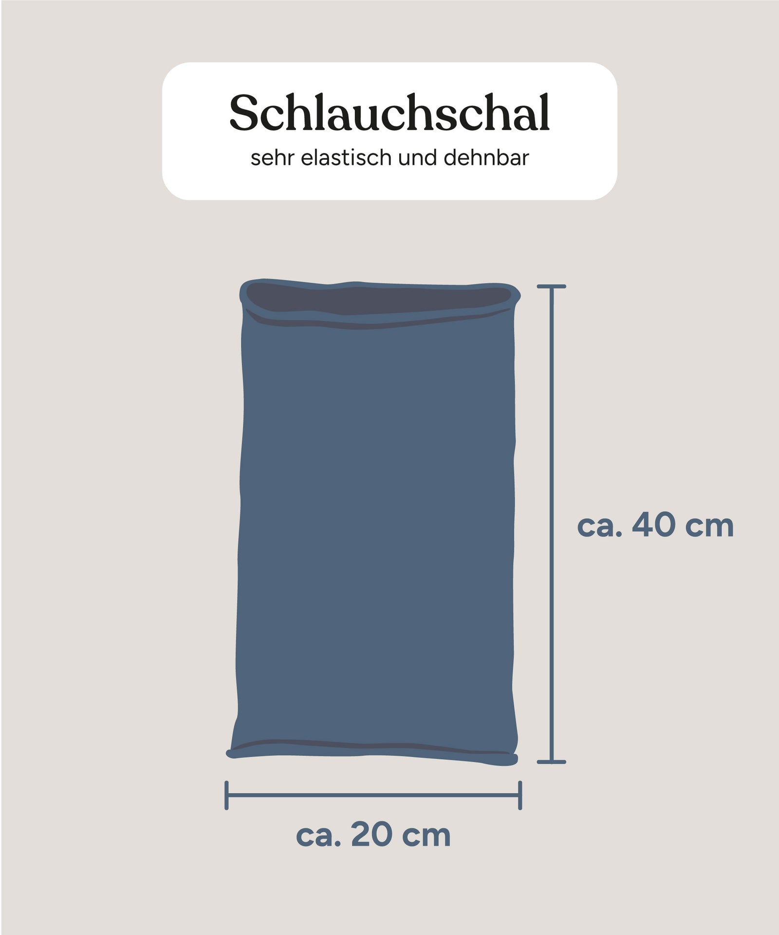 Größengrafik Schlauchschal.