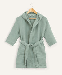 Bademantel Musselin Jade.