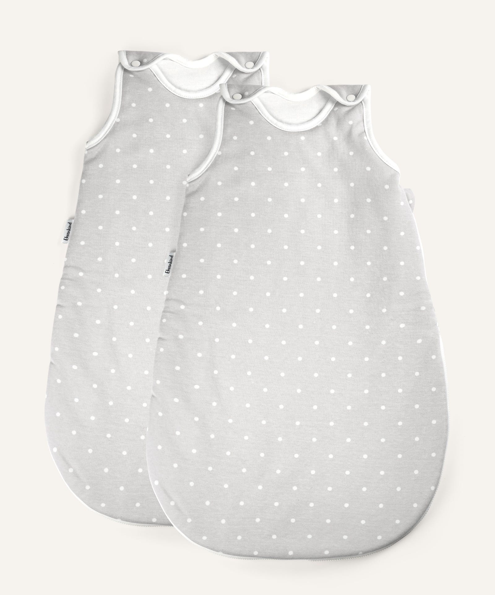 2er Bundle Ehrenkind Baby-ganzjahresschlafsack rund weisse Punkte.