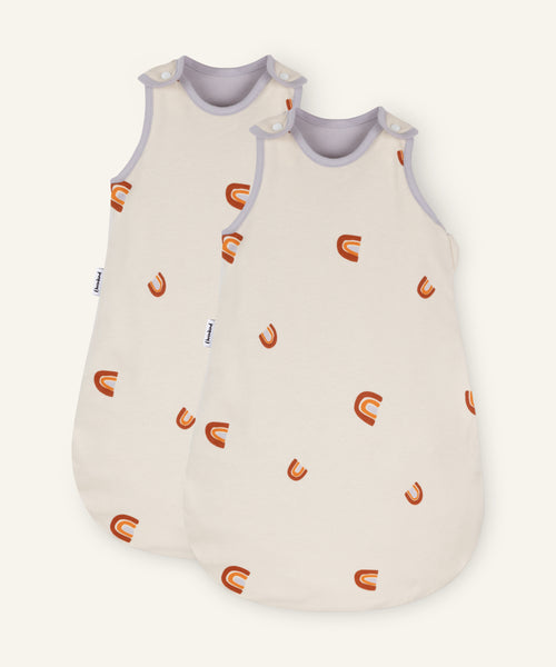 2er Bundle Ehrenkind Baby-ganzjahresschlafsack rund natur regenbogen