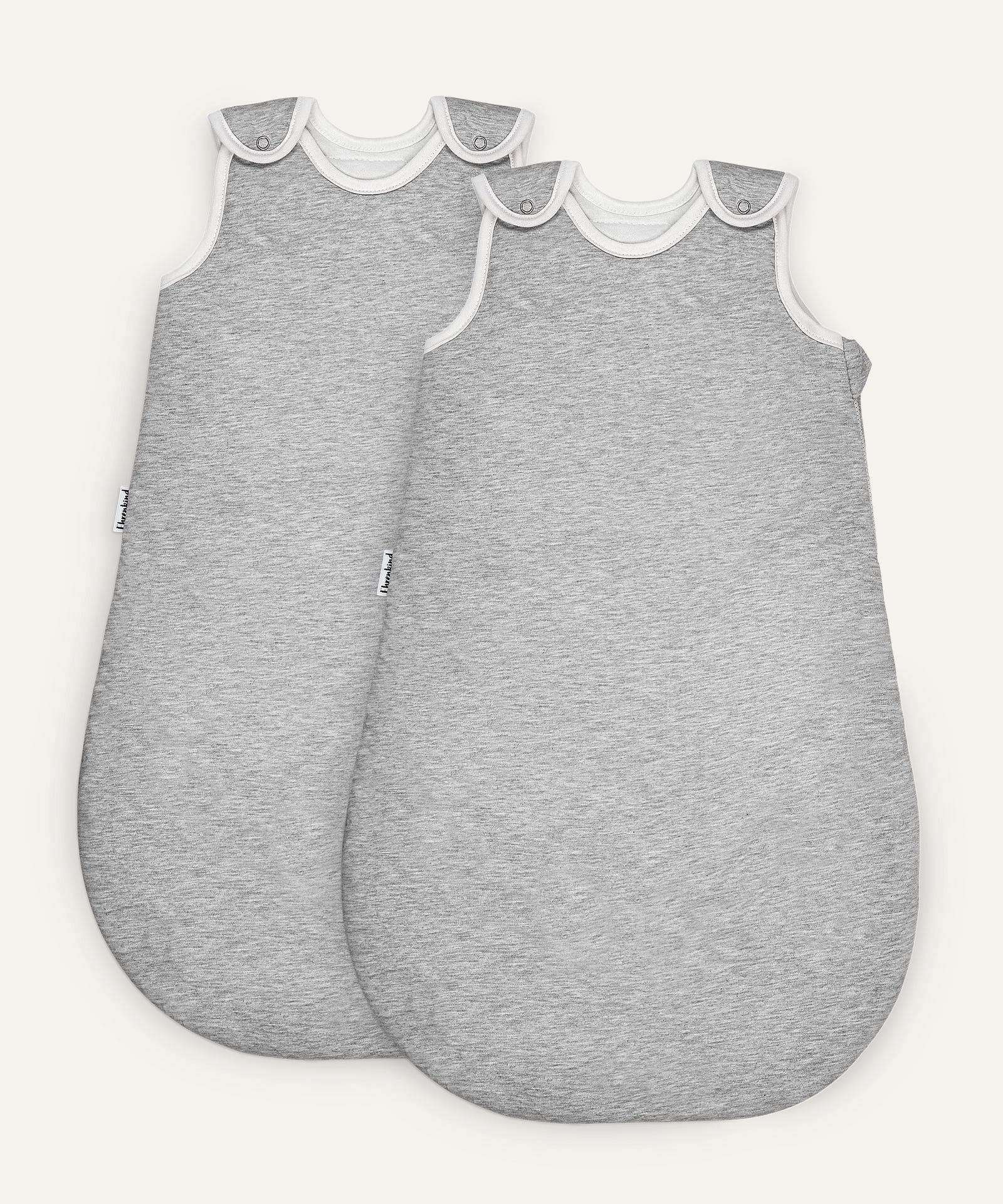 2er Bundle Ehrenkind Babyschlafsack rund mit Wollfüllung in Grau.