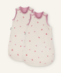 2er Bundle Ehrenkind Baby-Sommerschlafsack rund Natur Herzen