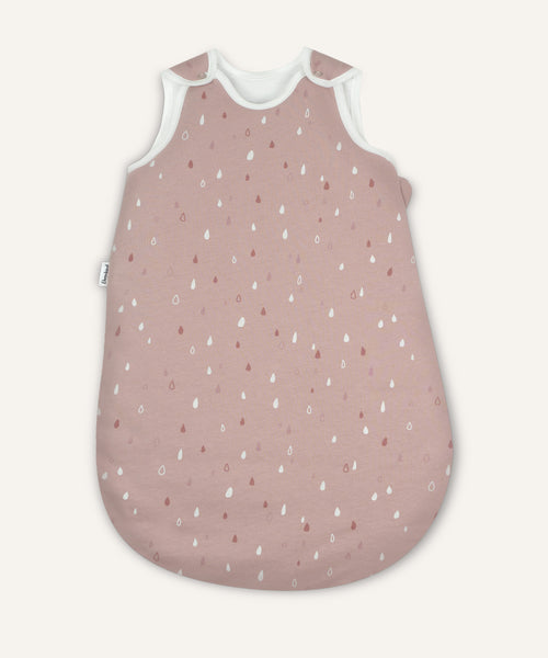 Ehrenkind Baby-Sommerschlafsack rund in rose mit Tropfen.