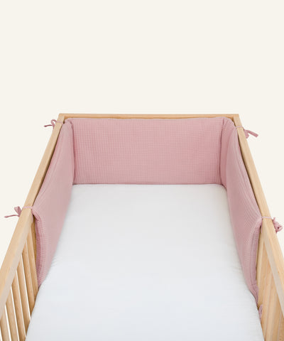 Ehrenkind Bettumrandung Waffelpiqué Rosé Babybett.