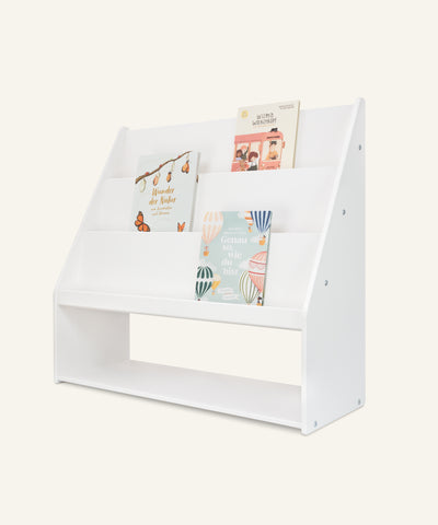 Ehrenkind Bücherregal mit Stauraum aus massivem Kiefernholz.