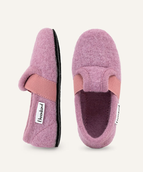 Ehrenkind Kinderhausschuh Flach Altrosa.