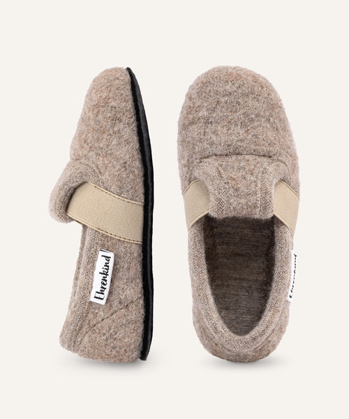 Ehrenkind Kinderhausschuh Flach Beige.