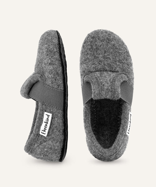 Ehrenkind Kinderhausschuh Flach Grau.