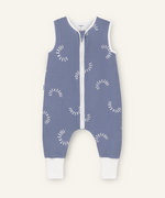 Jeansblau Gemustert
