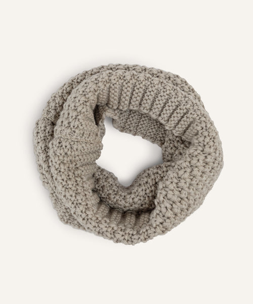 Ehrenkind Schlauchschal Grobstrick Beige.