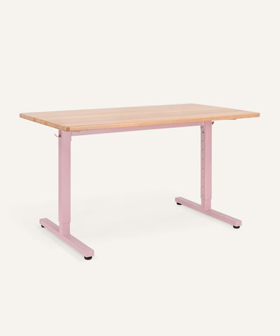 Ehrenkind Schreibtisch höhenverstellbar Buche Rosa.