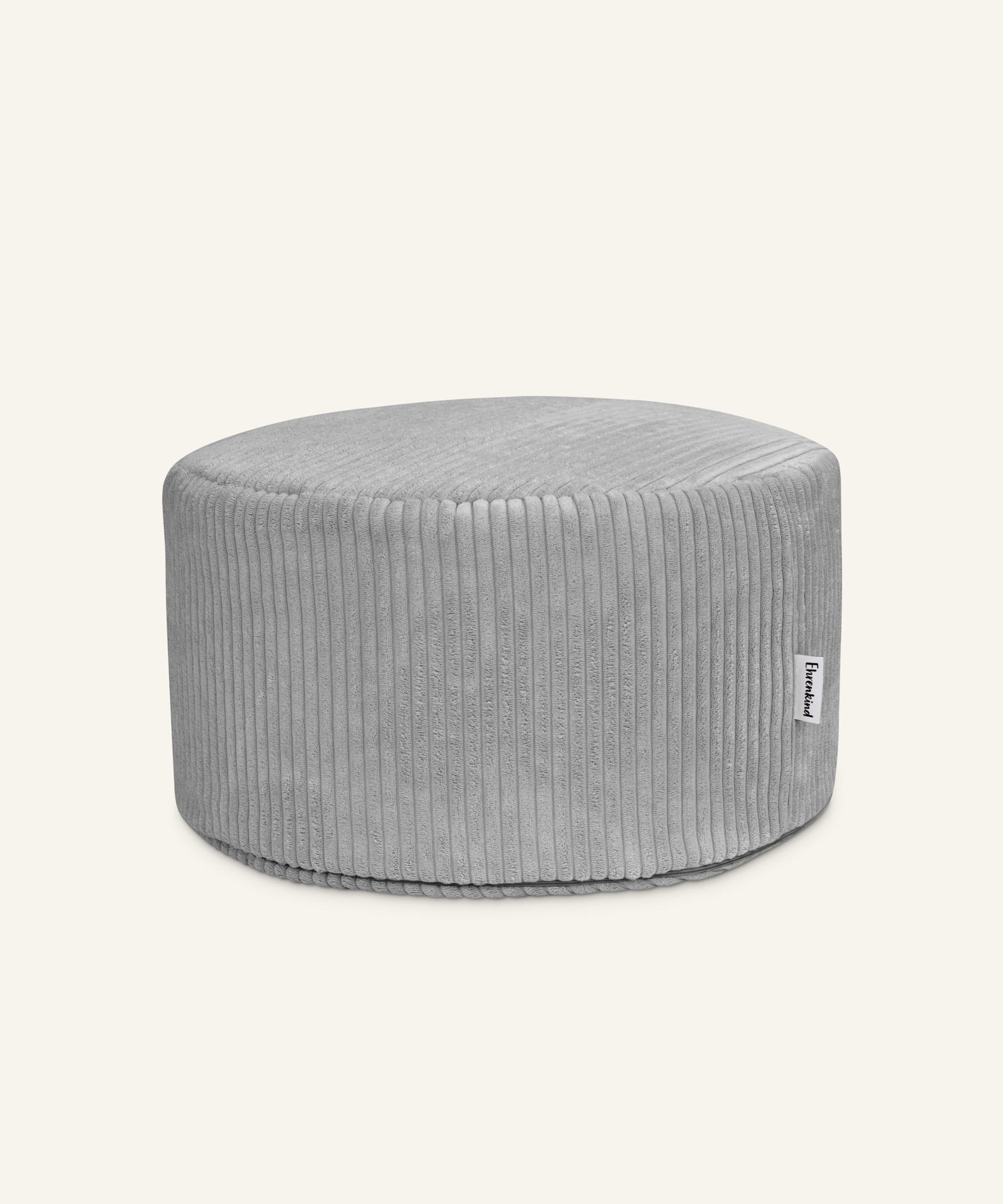 Ehrenkind Pouf rund Hellgrau