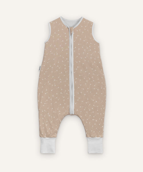 Ehrenkind Sommerschlafsack mit Beinen Beige Pusteblume.