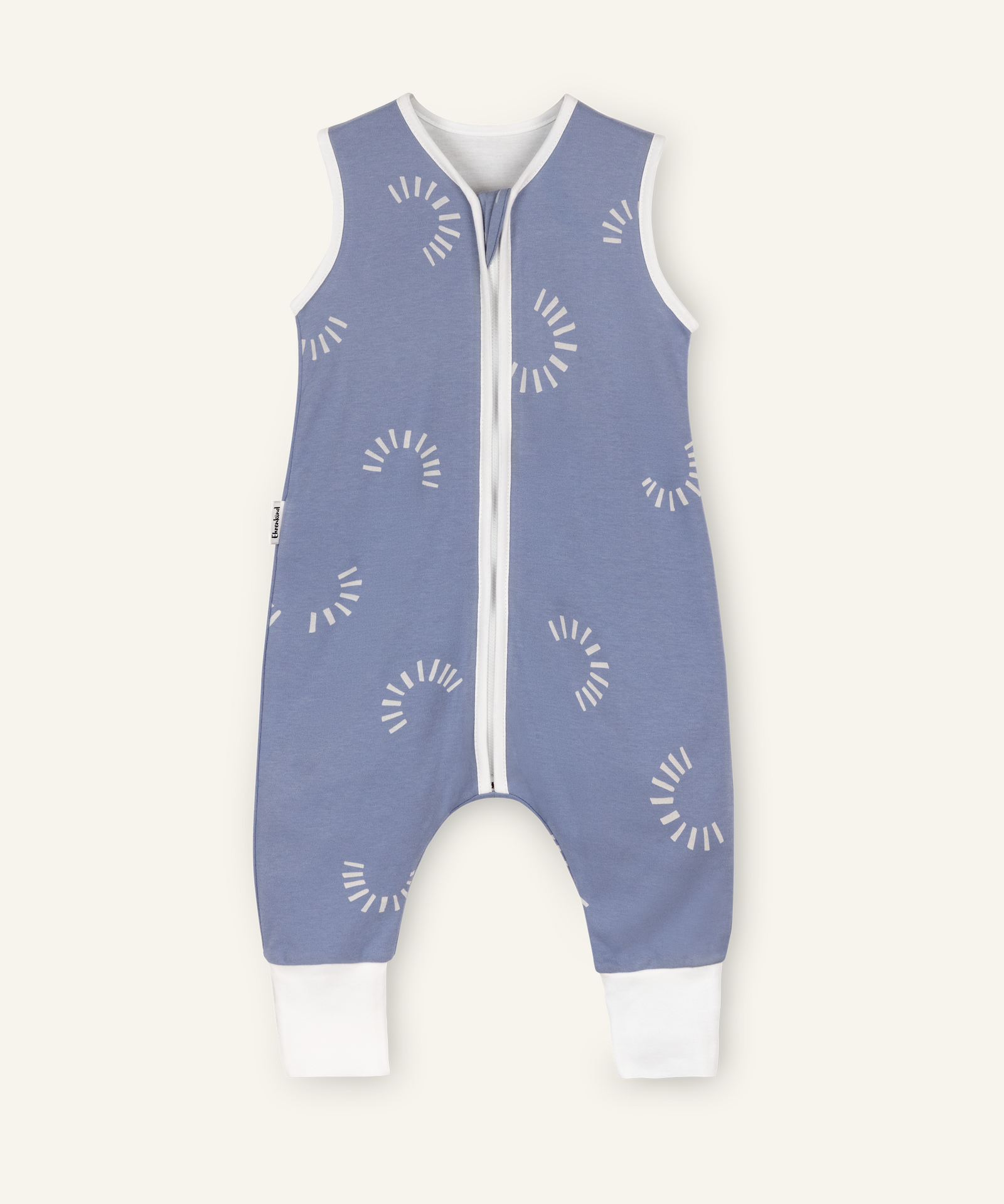 Ehrenkind Sommerschlafsack mit Beinen Jeansblau Gemustert