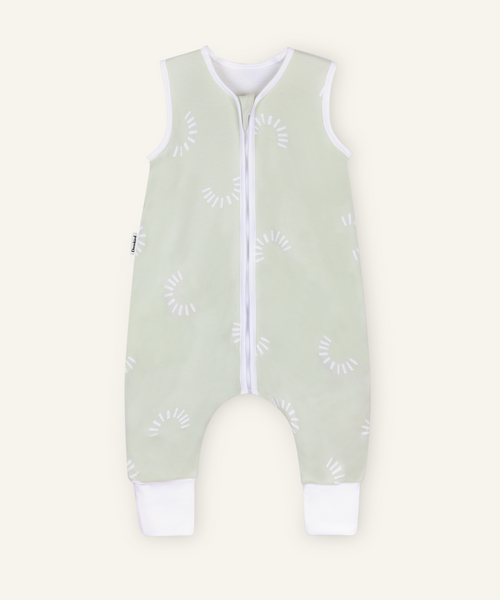 Ehrenkind Sommerschlafsack mit Beinen Salbei Gemustert