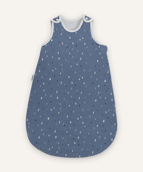 Ehrenkind Sommerschlafsack Jeansblau Tropfen.