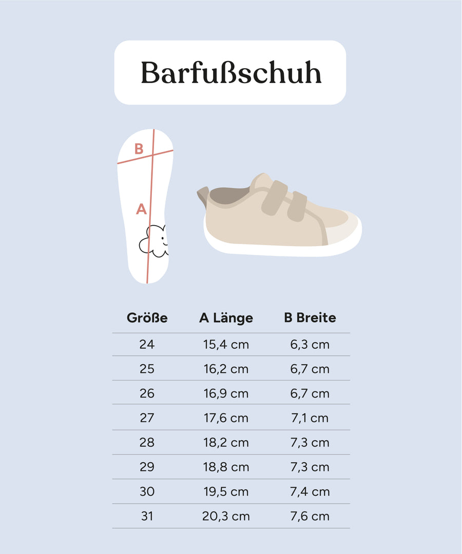 Größengrafik Barfußschuh.