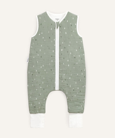 Schlafsack Beine Musselin 2.5 TOG Jade Tropfen.