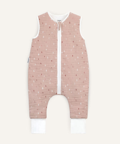 Schlafsack Beine Musselin 2.5 TOG Rosé Tropfen.
