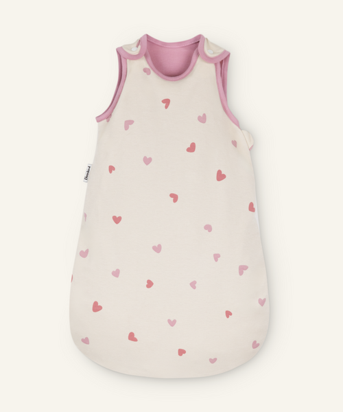 Baby-Schlafsack ganzjährig rund Natur Herzen