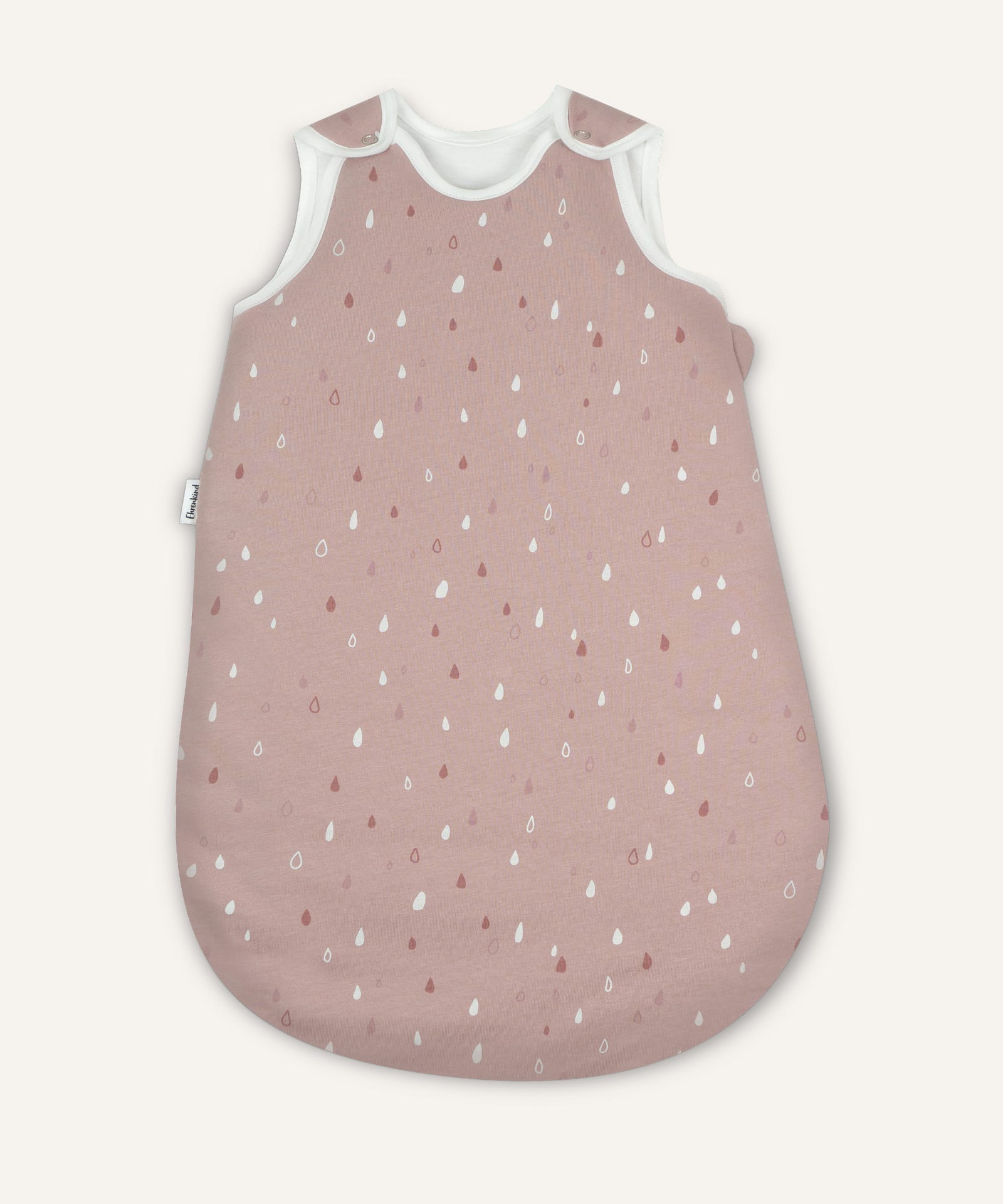 Baby-Schlafsack ganzjährig rund Rosé Tropfen.