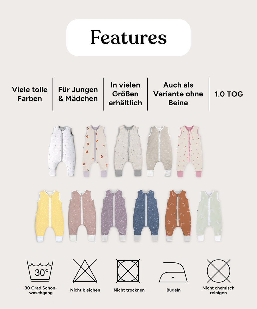Schlafsack mit Beinen  |  Sommer 1.0 TOG