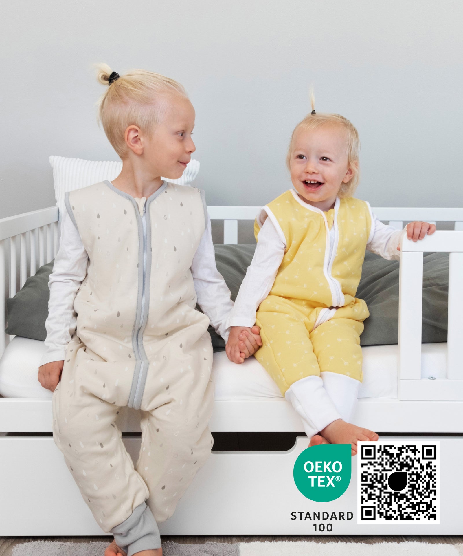 Sommerschlafsack mit Beinen aus GOTS und OEKO-TEX zertifizierten Materialien