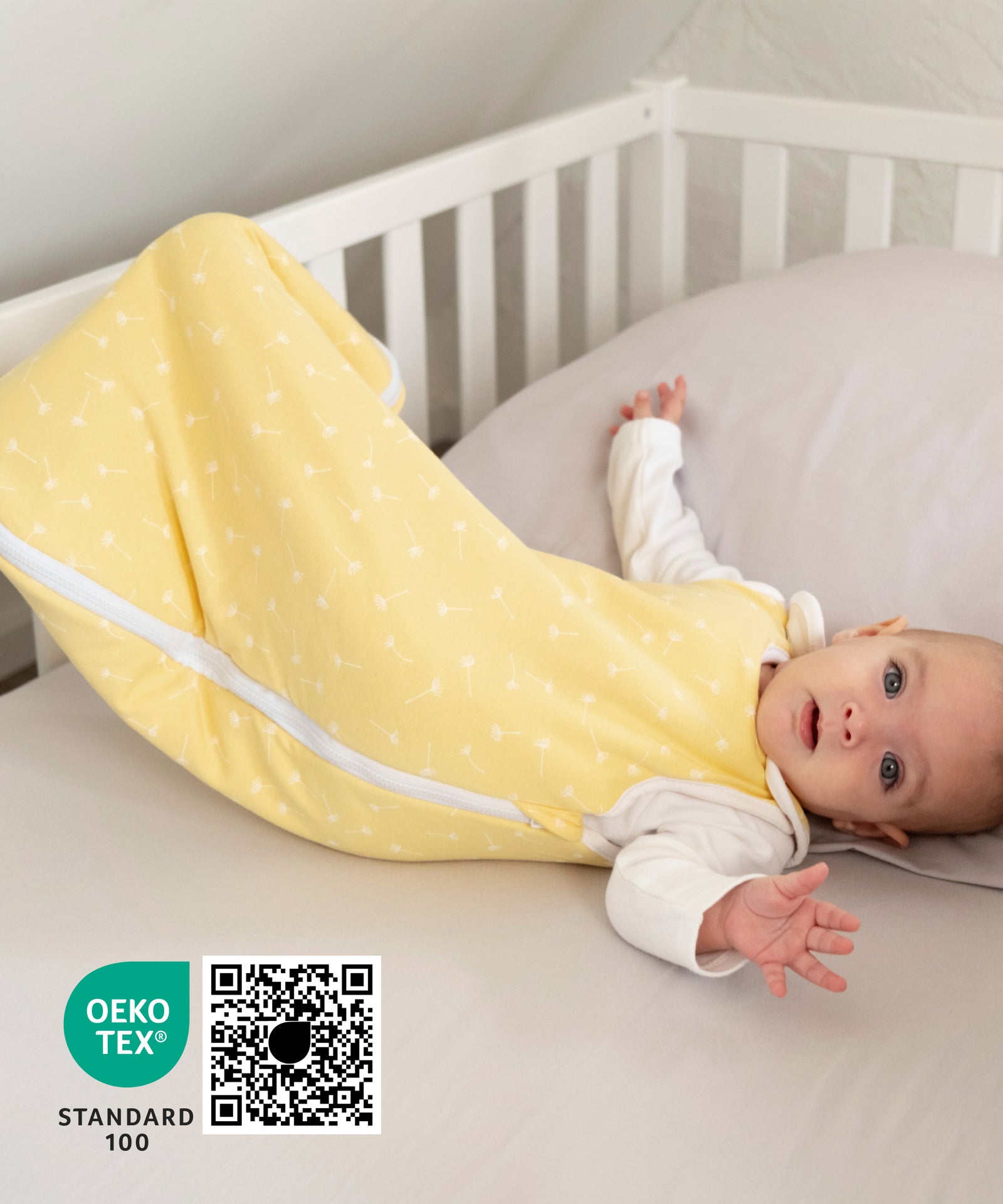 Baby Sommerschlafsack aus GOTS und OEKO-TEX zertifizierten Materialien